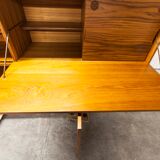 Scandinavian high enfilade 1960 solid teak