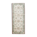 Small handmade pakistani floral wool area rug- ziegler rug- 82x192cm