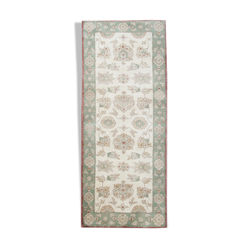 Small handmade pakistani floral wool area rug- ziegler rug- 82x192cm