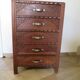Art Deco Chest of Drawers - 5 drawers - 1950s - Carved wood - Pattern