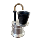 Italian coffee maker 1 cup bialetti and porcelain cup revolt