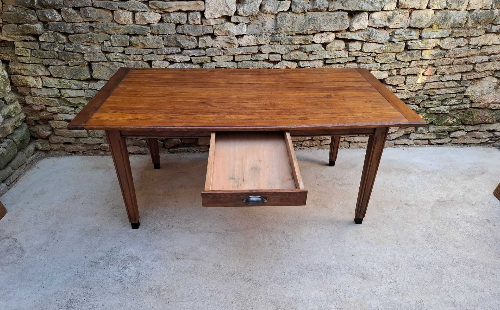 Table de ferme en chêne, 176 x 99 cm