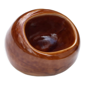Cendrier marron en céramique, années 50