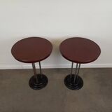 Pair of Parisian bistro pedestal tables