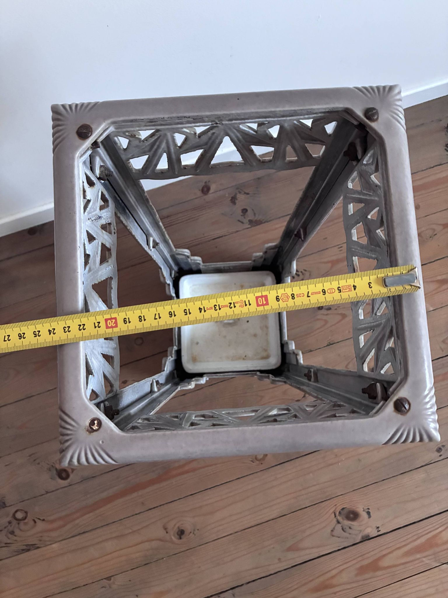Art Deco umbrella stand from the 1930s, cast iron.