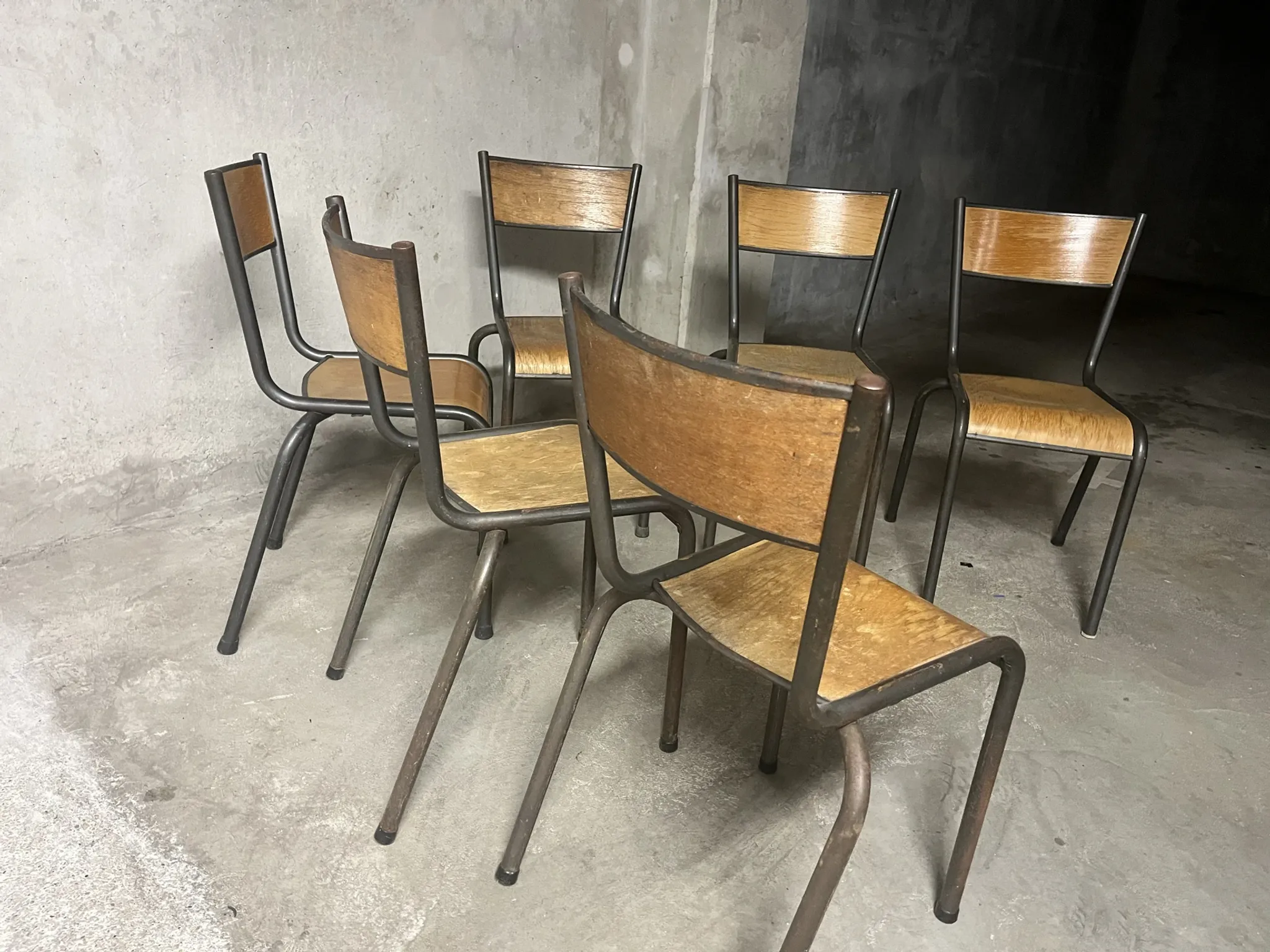 Set of 6 school chairs