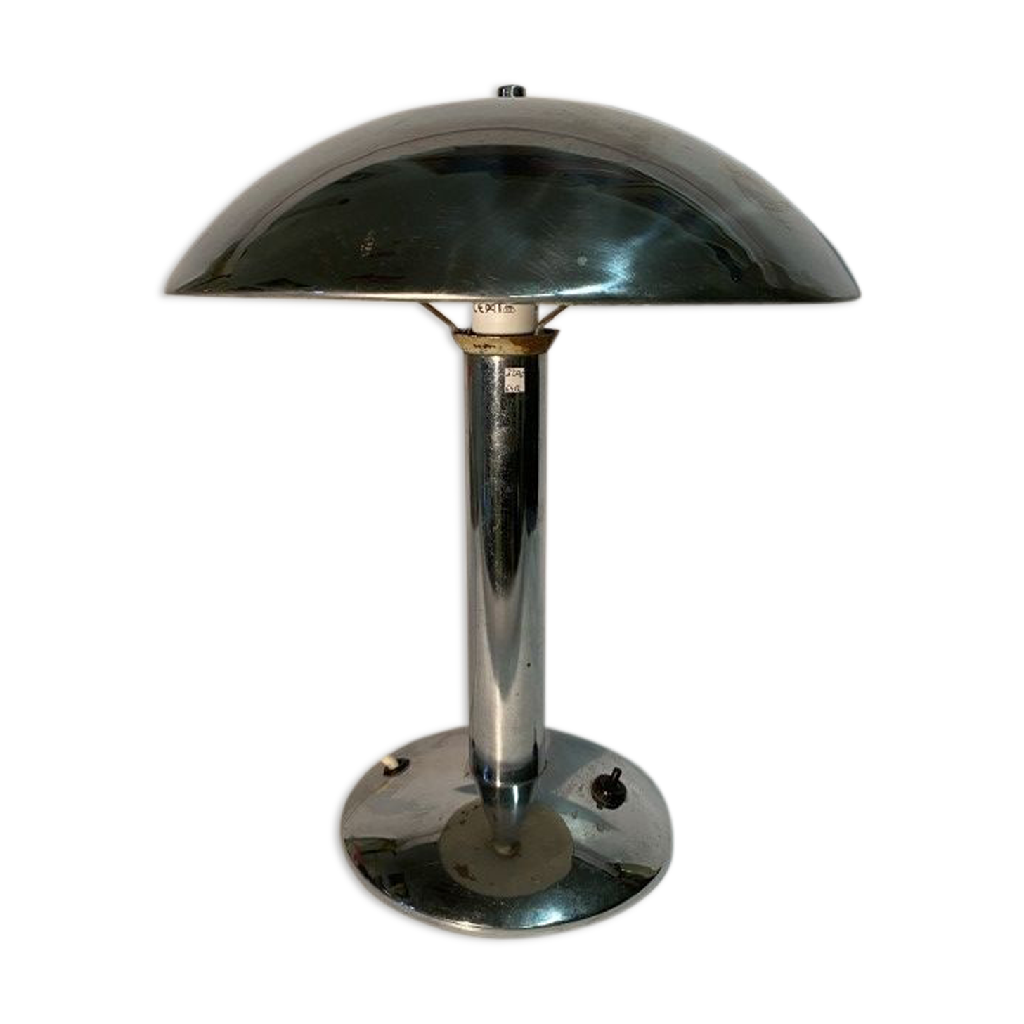 Chromed mushroom desk lamp by Prokop Miloslav 1930s