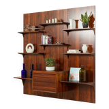 Poul Cadovius rosewood wall unit with back panels Cado, Denmark, 1960s