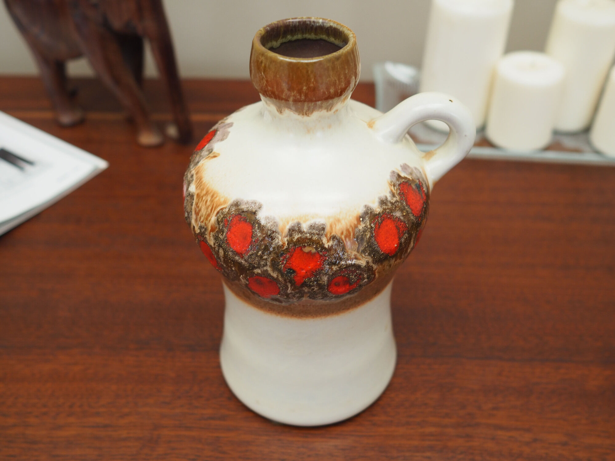 Ceramic jug, German design, 1970s, manufacture: Strehla
