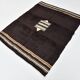 Dark Brown Beige Aesthetic Vintage Rug, 135x165Cm