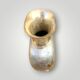 Vintage enamelled brass vase with owl decoration – handcrafted