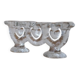 Large glass candle holder by Staffan Gellerstedt | Pukeberg Glasbruk | Sweden