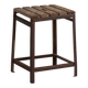 Vintage industrial stool made of pine wood and iron – Central Europe, around 1950