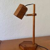 70s wooden desk lamp