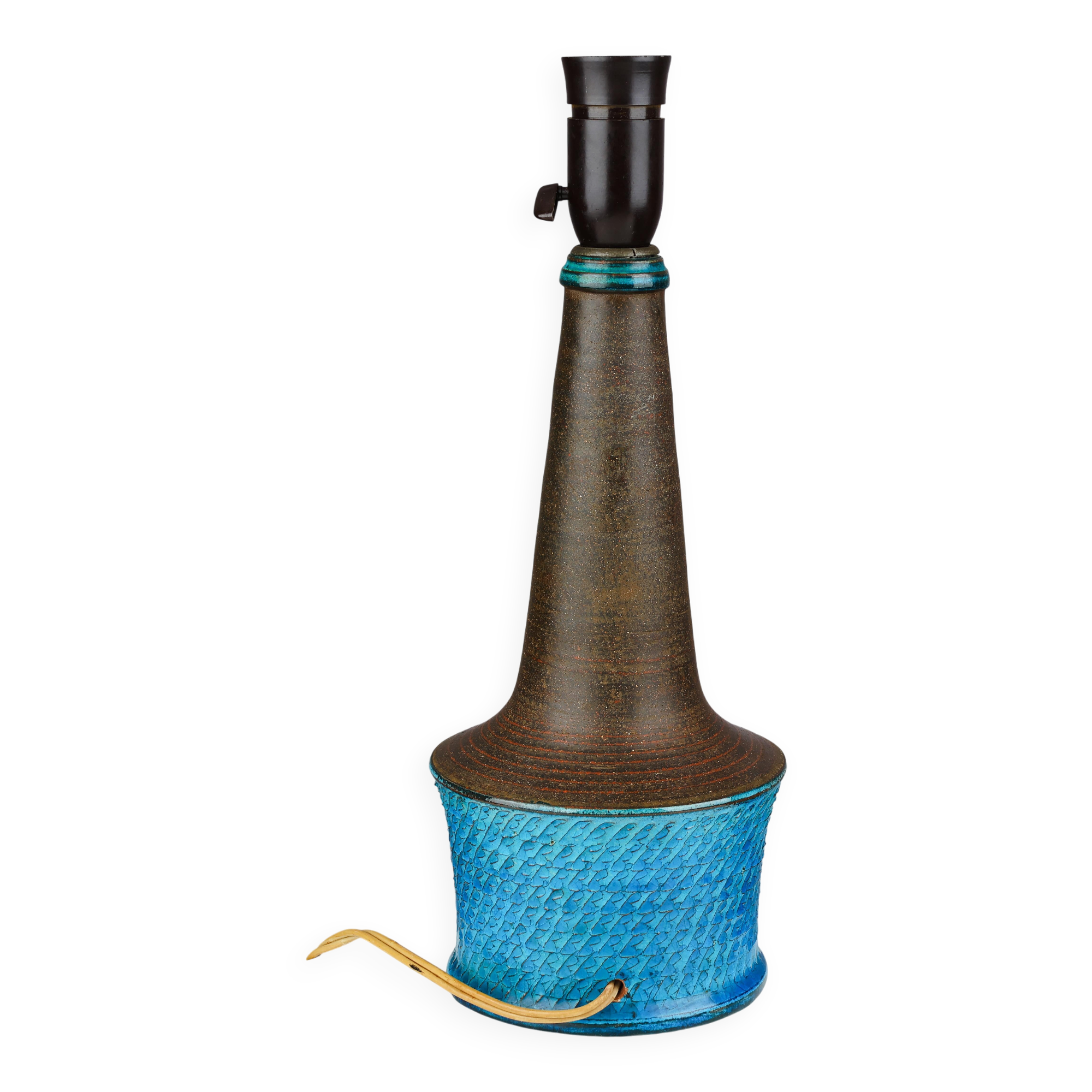 Nils Kahler table lamp in ceramic by Herman A. Kähler, Denmark, 1960 signed.