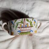 Small pot with handles, Quimper earthenware