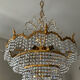 Waterfall chandelier in gilded bronze and crystal tassels