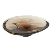 Bol en verre formé à la main conçu par M Klinger, Železný Brod Sklo, tchèque 1970