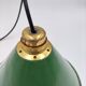Old enamelled sheet metal lamp