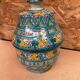 Old Jobbana Butter Jar Morocco Polychrome Earthenware 19th Century Vintage #B083