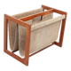 Teak & leather magazine rack by Aksel Kjersgaard, 1960s