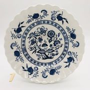 6 Bowl style Deep Plates, J & G Meakin Classic White Blue Nordic.