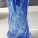 Large murano vase in blown art glass, cobalt blue. star shape. dim 30 x 22 cm