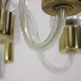 Art Deco All Glass Chandelier by Kamenicky Senov, 1960's, Czechoslovakia