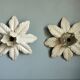 Pair of vintage white metal wall lamps/ceiling lamps