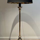Lampadaire de parquet ananas en laiton