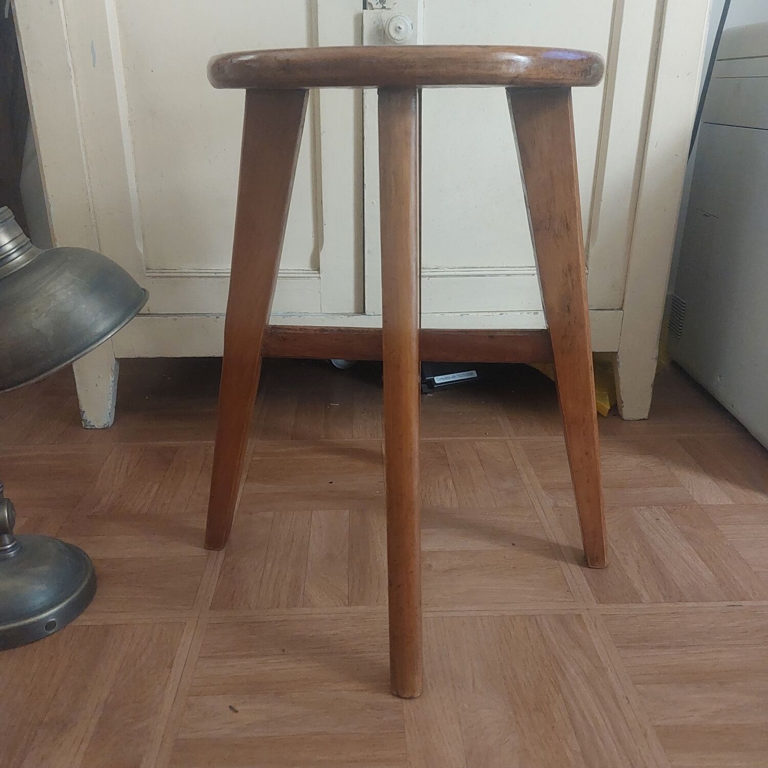Natural wooden stool around year 60-70