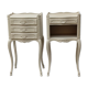 Pair of linen bedside