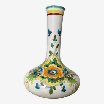 Italy vase in ceramic floral motif 60s