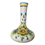 Italy vase in ceramic floral motif 60s