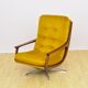 Fauteuil pivotant en velours, années 1970