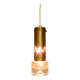 Set of two brass and glass pendant lamps for Örsjö Belysning, Sweden 1960's