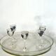 Italian Art Nouveau glass liquor set from 1920s