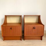 Pair of Scandinavian teak bedside tables