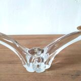 Double crystal candle holder Val Saint Lambert Rio creation 1950s