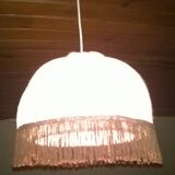 Cloth chandelier, ball shape and fringed