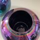 Duo of vintage iridescent ceramic vases from the 70s