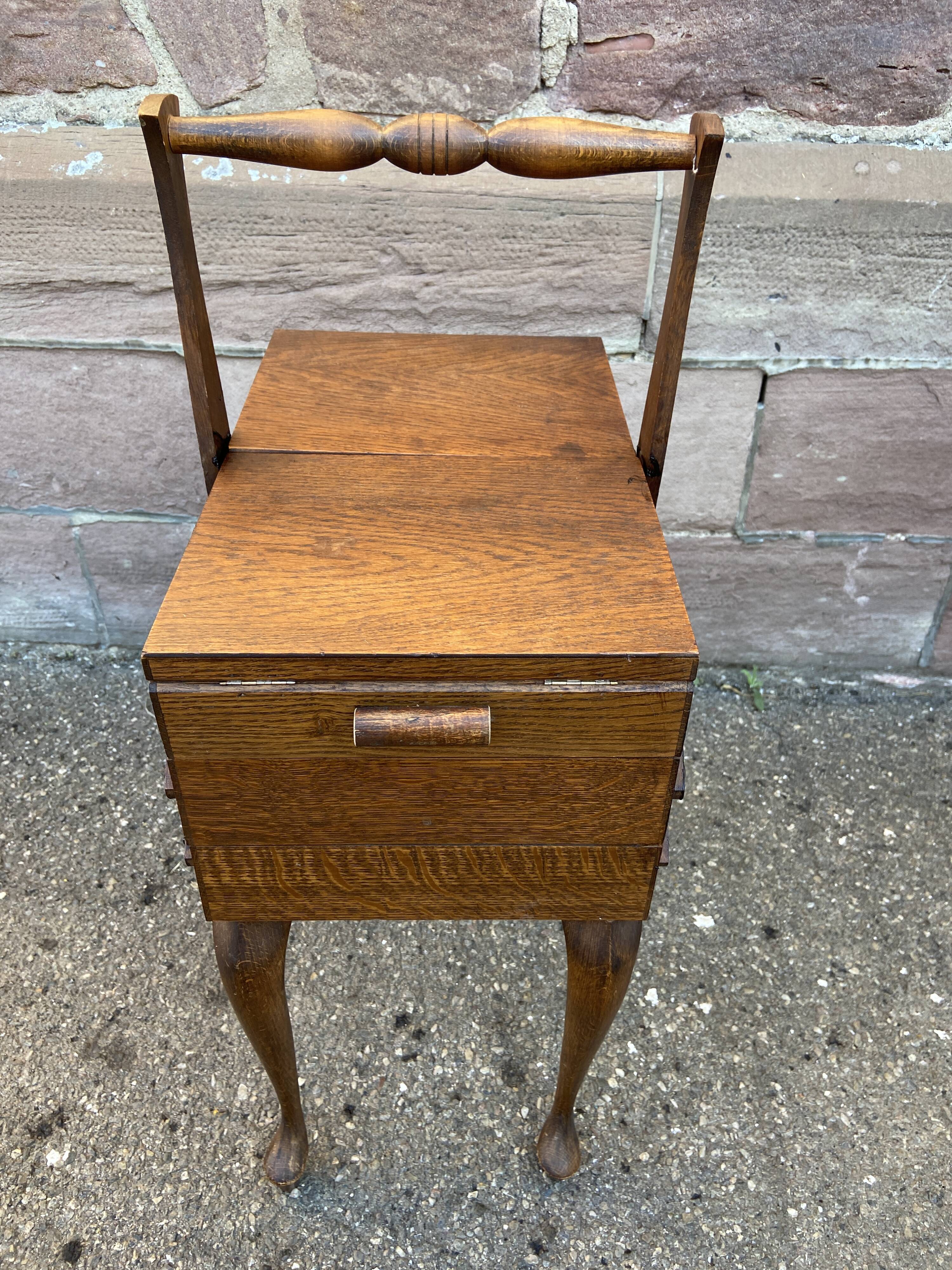 Polished art vintage scandinavian deco sewing box