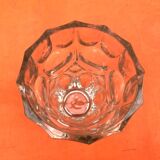 Art Deco Style Faceted Vase Clear Glass Geometric Decor