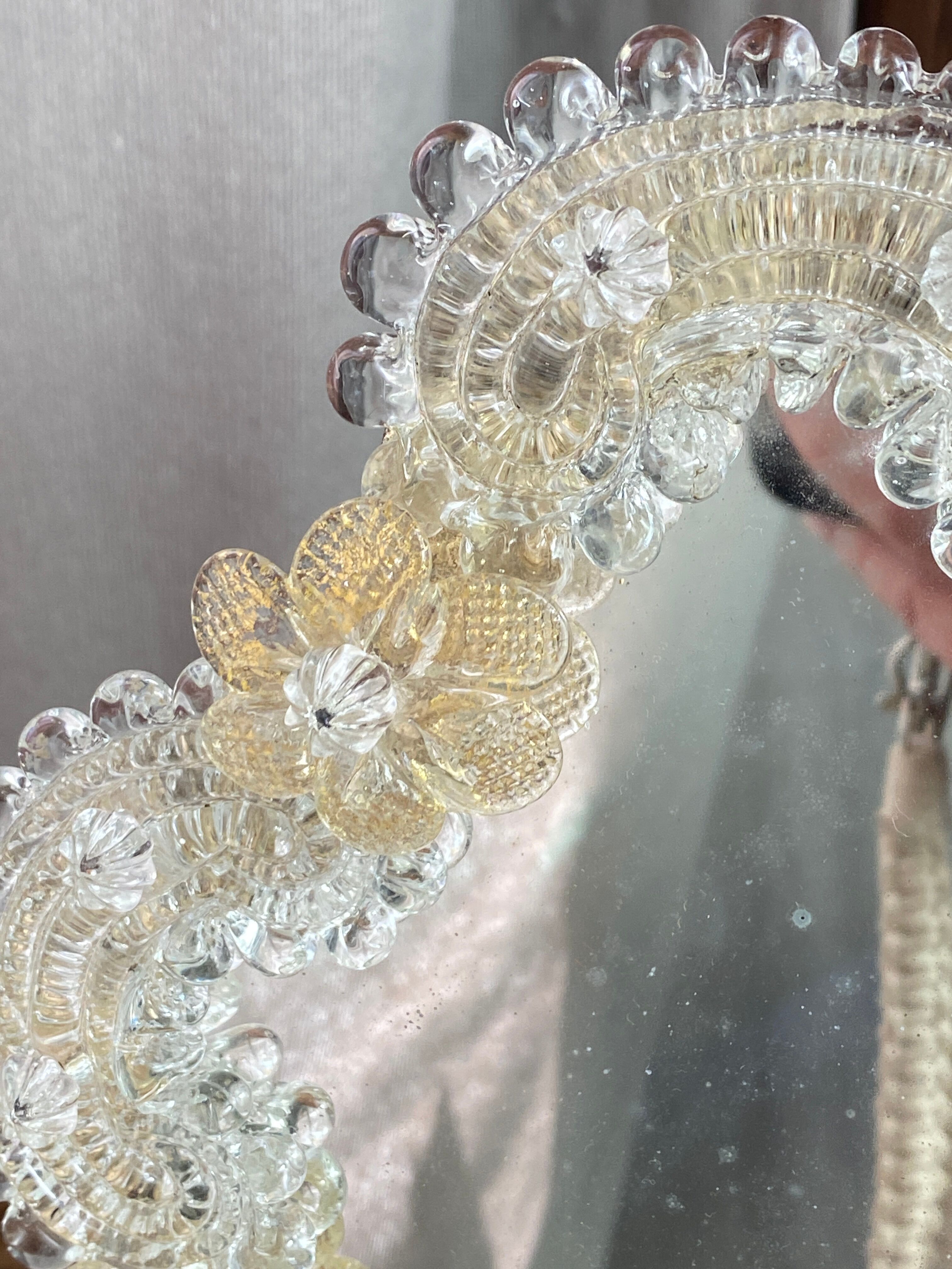 Venetian mirror made of Murano glass