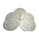 Set of 5 flat porcelain plates L'Amandinoise