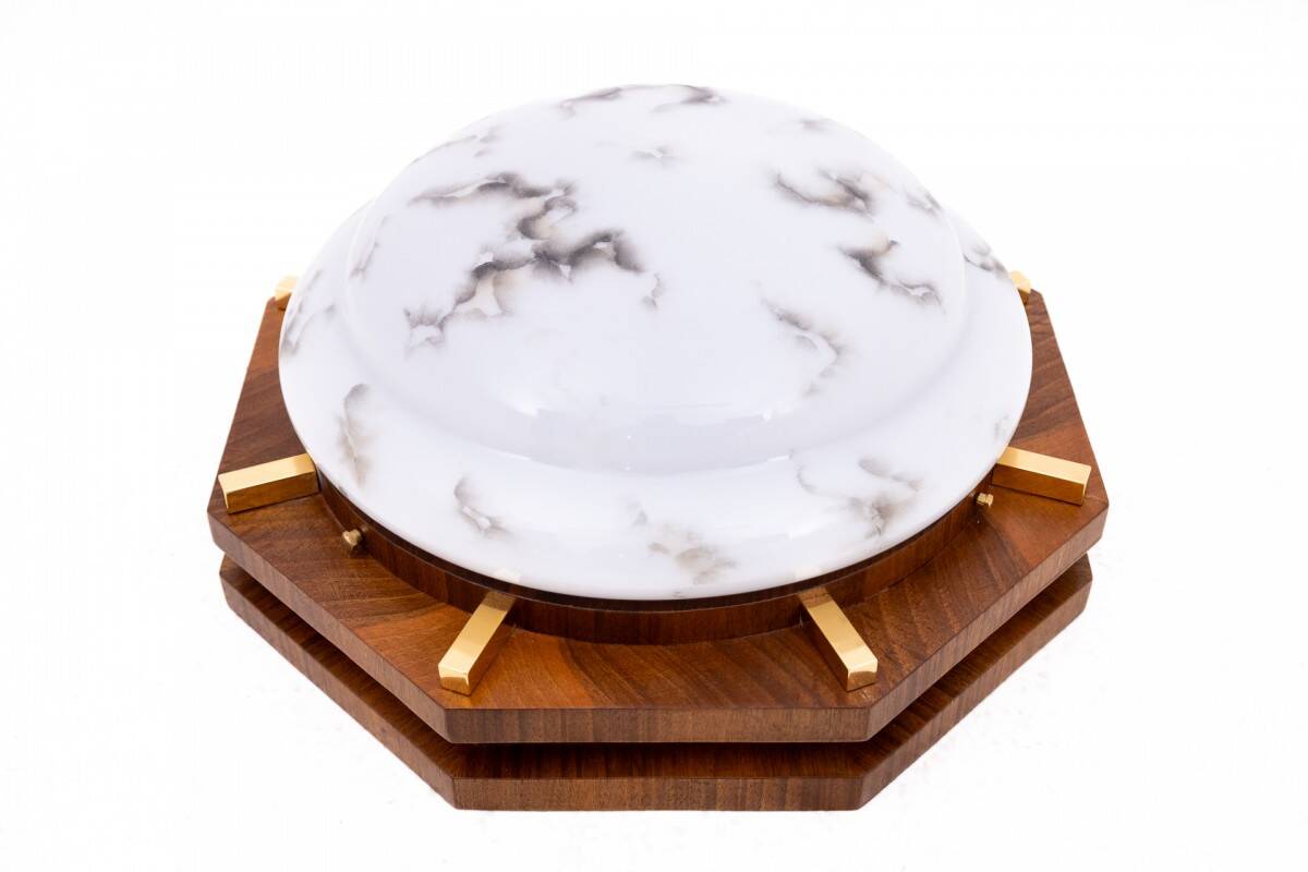 Art Deco lamp/ceiling, Poland, 1950s.