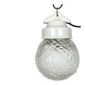 Suspension en porcelaine blanche vintage, années 1970