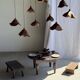 Small suspension in organic teak hat D30 H20