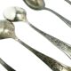 Aleksandria tea spoon set, Baroque, silver-plated brass, Poland, 1970s.