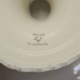 Beige/white porcelain compote from Royal Eelag with a rose pattern.